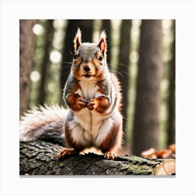 Squirrel In The Forest 101 Canvas Print