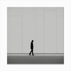 Man Walking In The Street Canvas Print