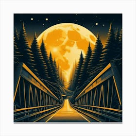 Moonlight Bridge Canvas Print