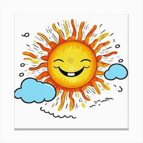 Happy Sun Canvas Print