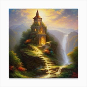 Castle In The Mist Canvas Print