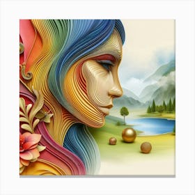 A lady's face Canvas Print