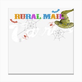 Rural Mail Carrier Witch Vintage Matching Halloween Mailman Canvas Print