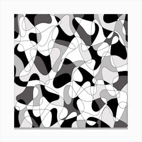 Abstract Black And White Pattern 8 Canvas Print