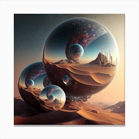Spheres In The Desert Canvas Print