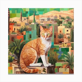 Cat On A Ledge Canvas Print