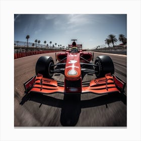 Fish eye of F1 Car Canvas Print