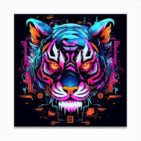 Neon Tiger Canvas Print