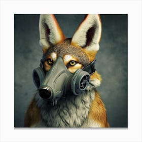 Gas Mask Coyote Canvas Print