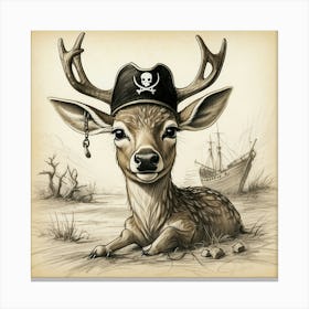 Pirate Deer 13 Canvas Print