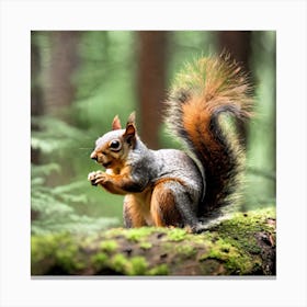 Squirrel In The Forest 94 Canvas Print