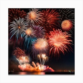 Fireworks In The Sky 1 Canvas Print