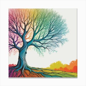 Rainbow Tree Canvas Print