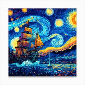 Cosmic ship Canvas Print