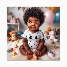 Afro Baby Canvas Print