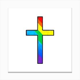 Rainbow Cross 2 Canvas Print