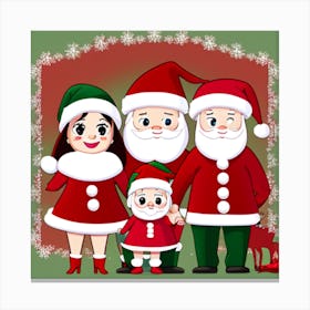Family Of Santa Claus 5 Canvas Print