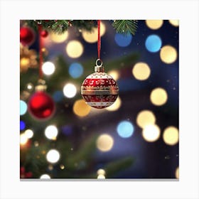 Christmas Tree With Ornaments 1 Canvas Print