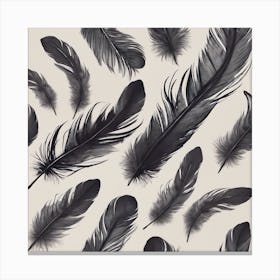 Black Feathers 1 Canvas Print