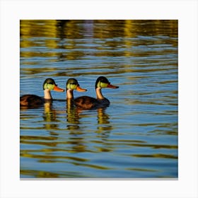 Ducks In The Water 1 Canvas Print