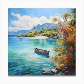 Caribbean Mosaic: Sunlit Serenity Canvas Print