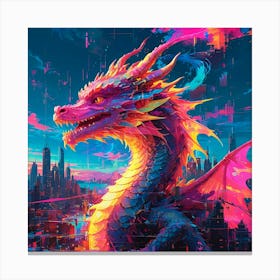 Dragon In The City Canvas Print