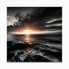 Sunset Over The Ocean 254 Canvas Print