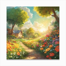 Flowering Path Canvas Print