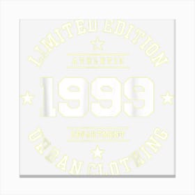 Vintage Birthday Retro 1999 Limited Edition Canvas Print