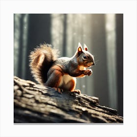 Squirrel In The Forest 196 Canvas Print