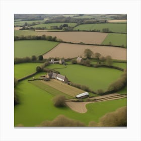 Aerial View Of Farmland 7 Canvas Print