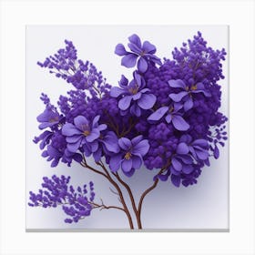Purple Flowers myluckycharm 1 Canvas Print