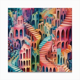 3d City Canvas Print