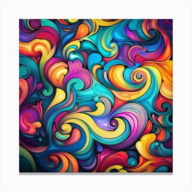 Abstract Colorful Swirls Background 2 Canvas Print