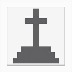 Cross On A Grave Canvas Print