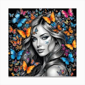 Butterfly Girl 40 Canvas Print