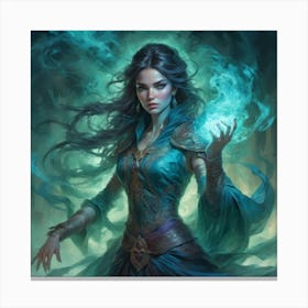 the green witch Canvas Print