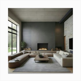 Modern Living Room 12 Canvas Print