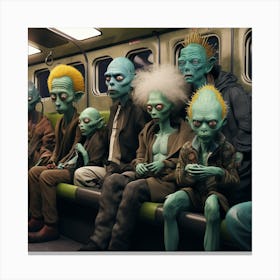 Alien Subway 1 1 Canvas Print