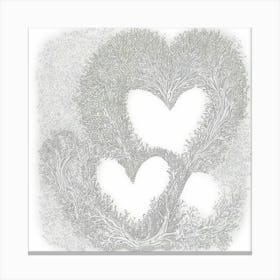 Two Hearts In A Tree Canvas Print