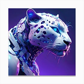 Cyborg Leopard Canvas Print