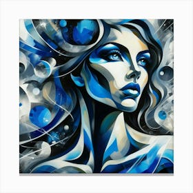 Blue Woman Canvas Print