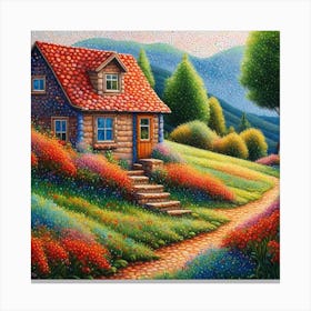 House In The Garden Canvas Print