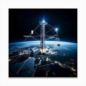 An Abstract Representation Of Britains Telecom Achievements Captured Overseas In Concept Art Its (7) Canvas Print