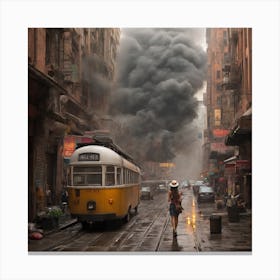 City On Fire Canvas Print
