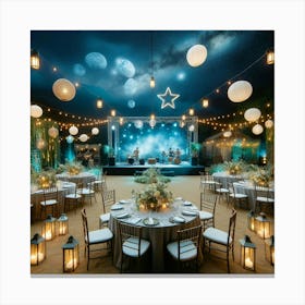 Starry Night Wedding Reception Canvas Print