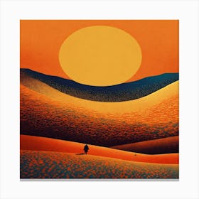 Sunset In The Desert 1 Canvas Print