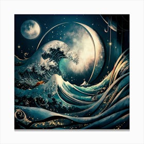 Great Wave Off Kanagawa 11 Canvas Print