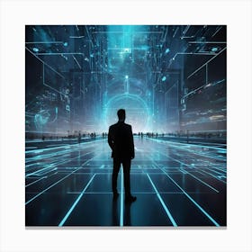 Futuristic Businessman 13 Canvas Print