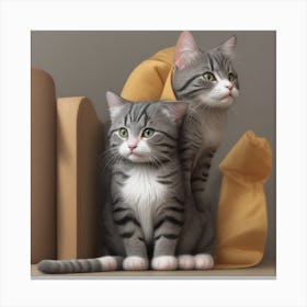 Two Kittens Canvas Print